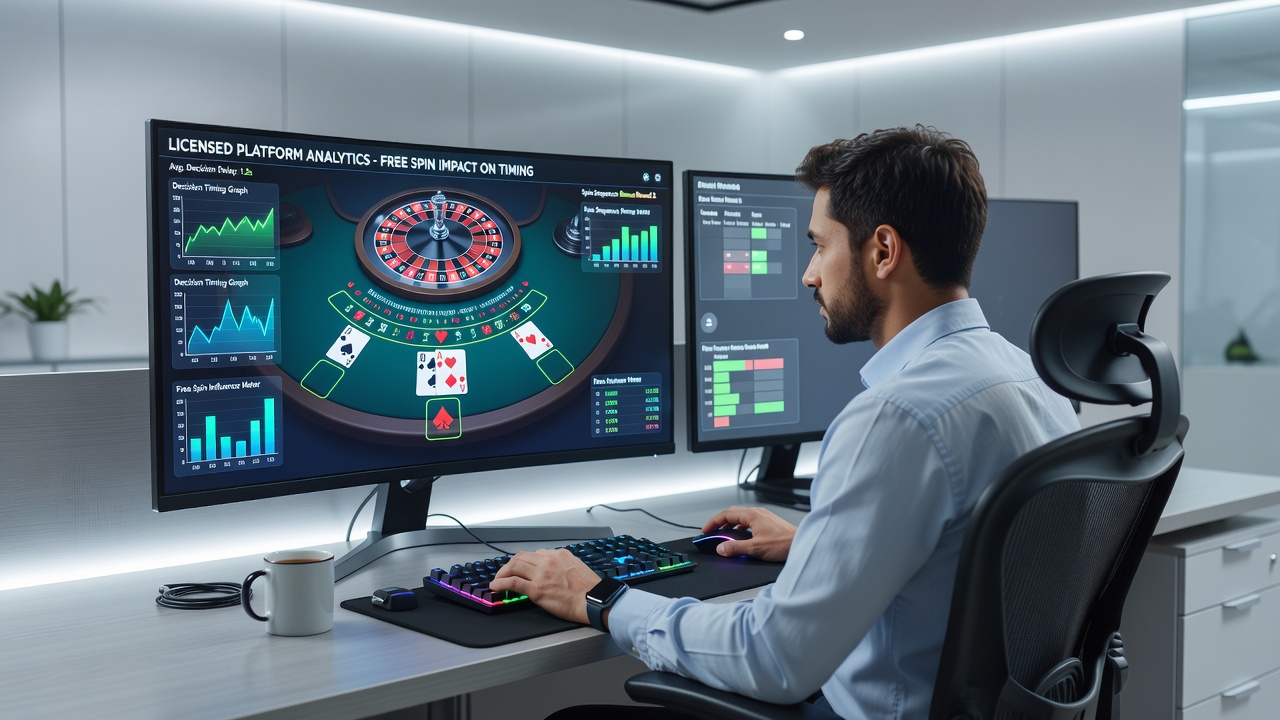 Diagram over beslutningstidspunkter i blackjack-apps efter gratis spin-sekvenser med europæiske licensdata